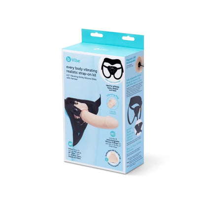 B-Vibe Every Body Rechargeable Vibrating Realistic Strap on Kit