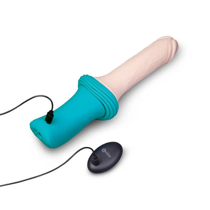 b-Vibe Realistic Rechargeable Thrusting Dildo Machine 6.5"