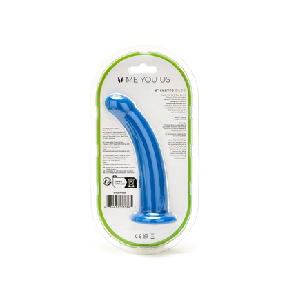 Me You Us 6" Blue Curved Silicone Dildo