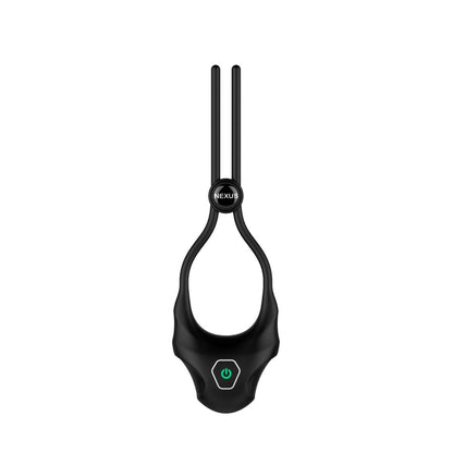 FORGE Vibrating Adjustable Lasso Silicone Cock Ring - Black