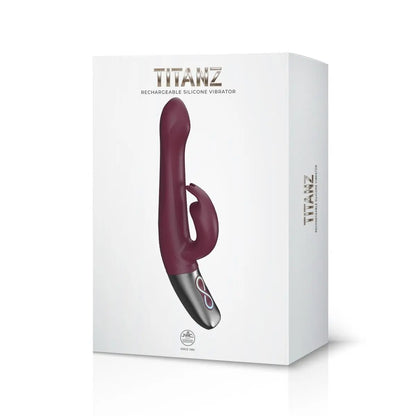 Titanz Rotating 5inch Rechargeable Rabbit With Clit Stimulation Purple