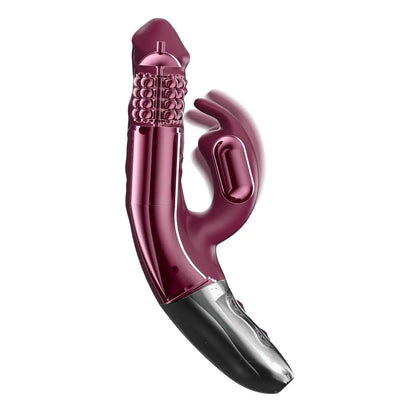 Titanz Rotating 3.5inch Rechargeable Rabbit With Clit Stimulation Purple