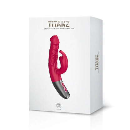 Titanz Rotating 3.5inch Rechargeable Rabbit With Clit Stimulation Pink