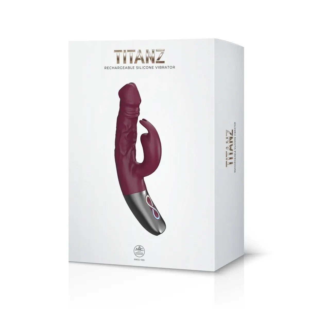 Titanz Rotating 3.5inch Rechargeable Rabbit With Clit Stimulation Purple