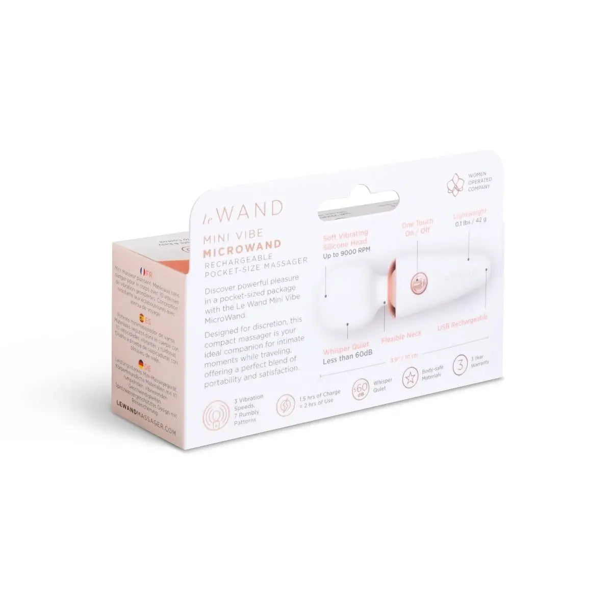 Le Wand Mini Micro Rechargeable Wand White