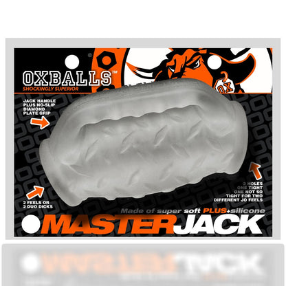 Oxballs MASTERJACK Double Penetration Male Masturbator JO CLEAR ICE