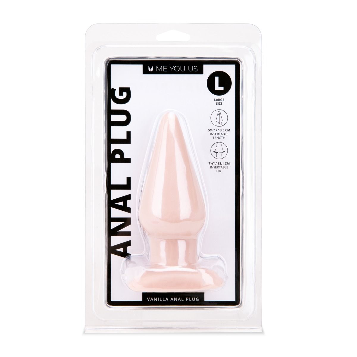 Me You Us Vanilla Large Anal Butt Plug
