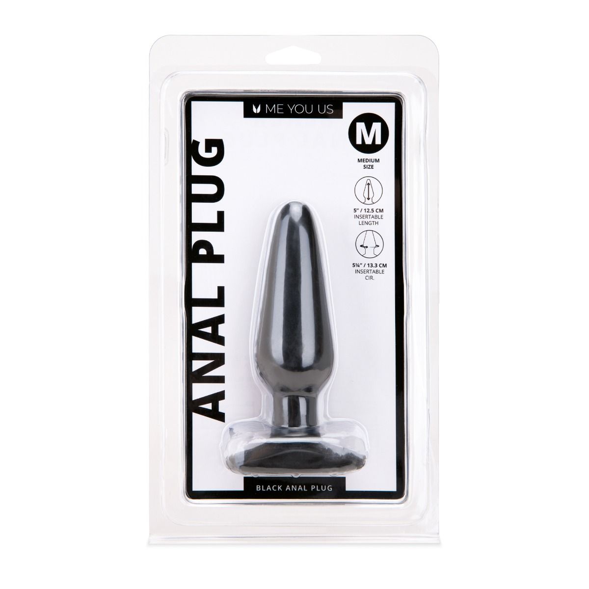 Me You Us Black Medium Anal Butt Plug