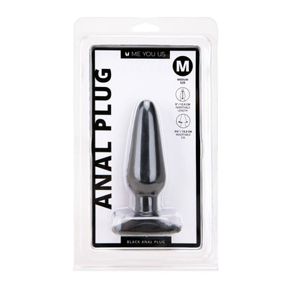 Me You Us Black Medium Anal Butt Plug