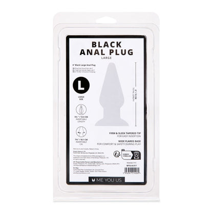 Me You Us Black Large Anal Butt Plug