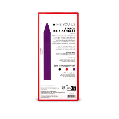 Me You Us Drip Candles 3 Pack - Purple