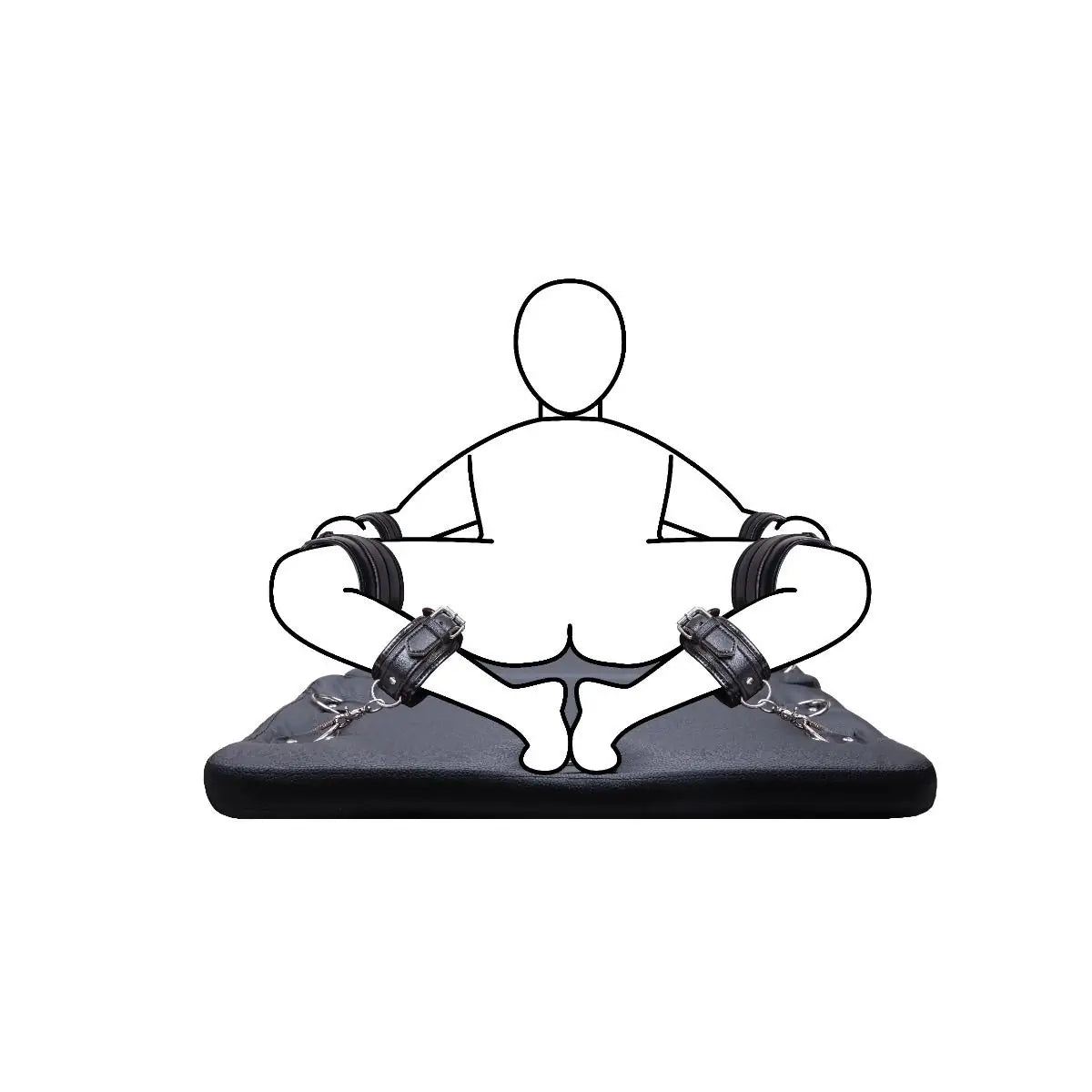 Prowler RED BDSM Bondage Board With Restraints
