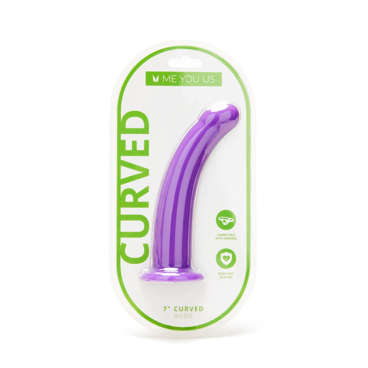 Me You Us 7" Purple Curved Silicone Dildo