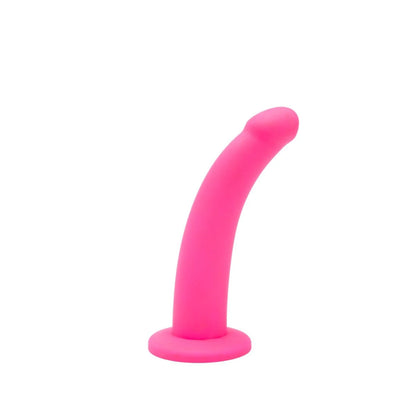 Me You Us 7" Pink Curved Silicone Dildo
