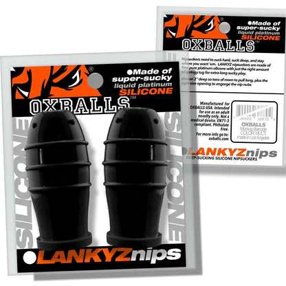 Oxballs Lankyz Liquid Silicone Nipple Suckers Black
