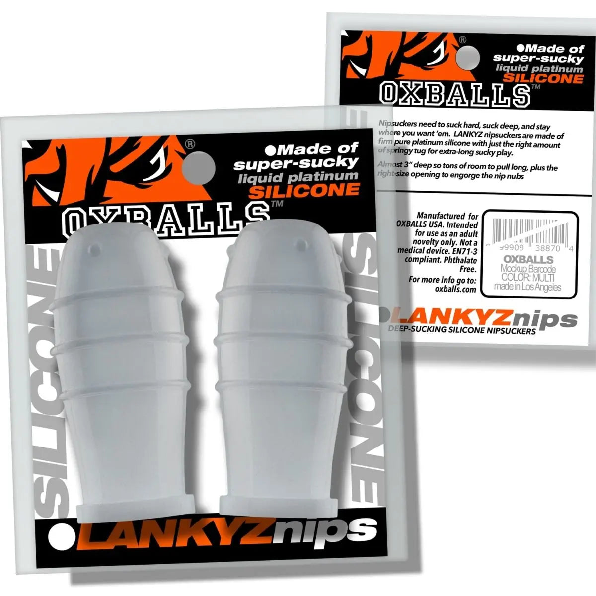 Oxballs Lankyz Liquid Silicone Nipple Suckers Clear
