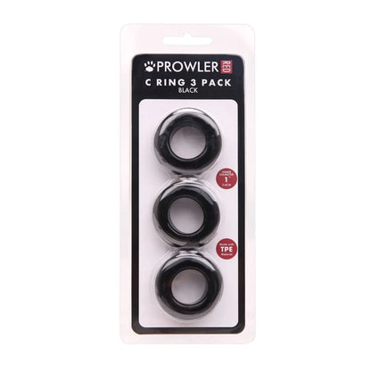 Prowler RED Cock Ring Set 3 Pack - Black