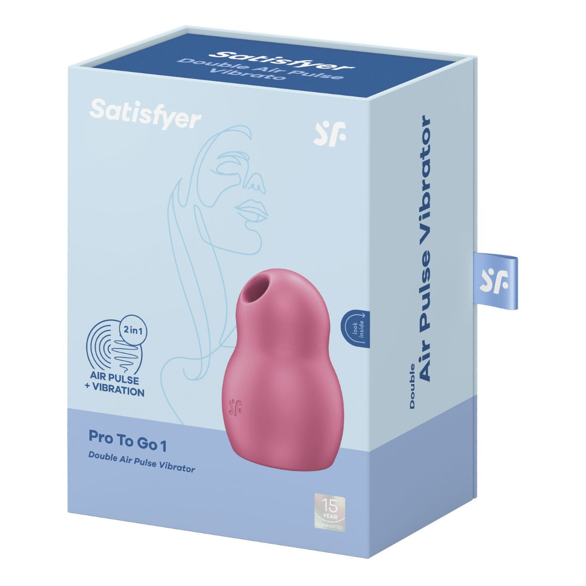 Satisfyer Pro To Go 1 Double Air Pulse Clit Vibrator - Red