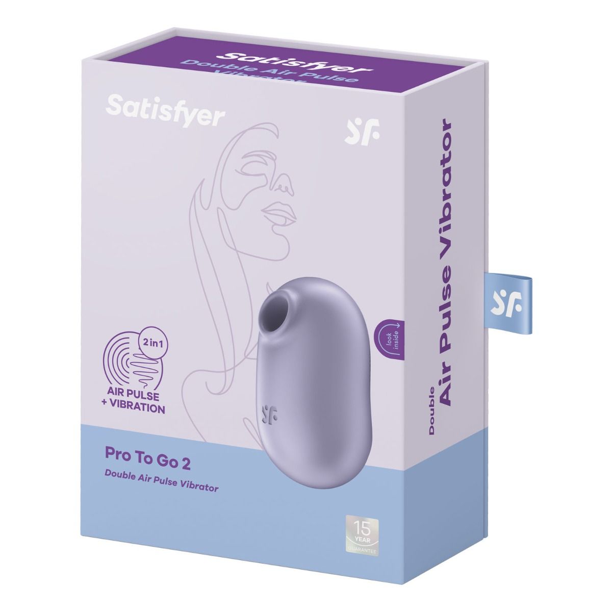 Satisfyer Pro To Go 2 Double Air Pulse Vibrator - Violet