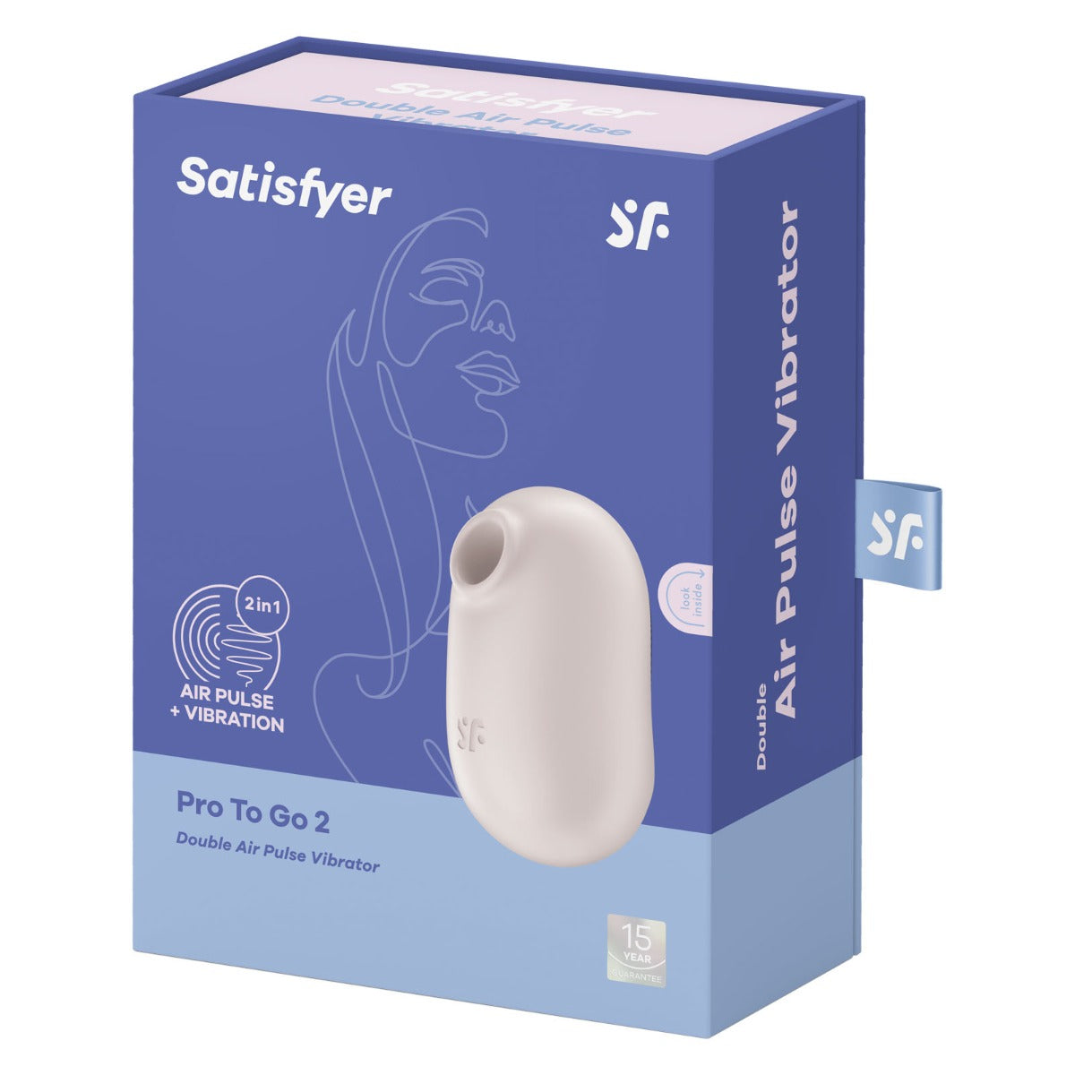 Satisfyer Pro To Go 2 Double Air Pulse Clit Vibrator - Beige