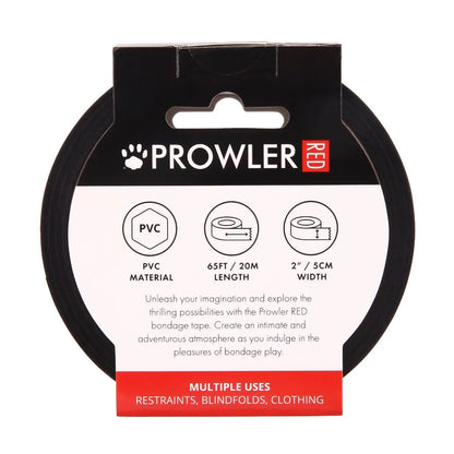 Prowler RED Bondage Tape Restraints Black 20m