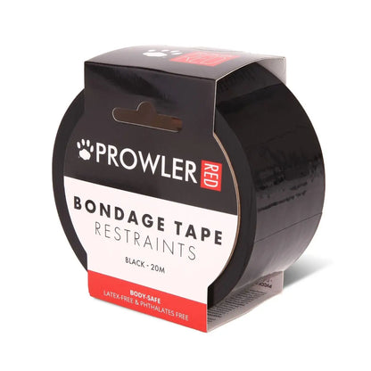 Prowler RED Bondage Tape Restraints Black 20m