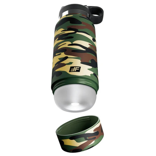 PDX Plus Fap Flask - Happy Camper Discreet Stroker Camo - Frosted
