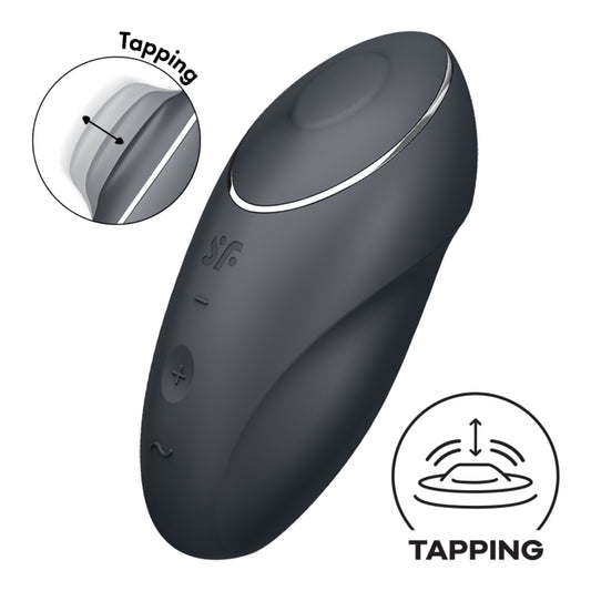 Satisfyer Tap & Climax 1 Lay On Clitoral Stimulator - Grey