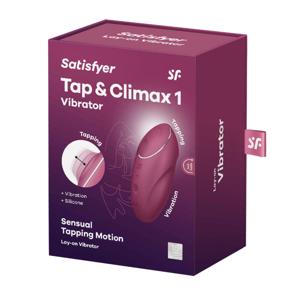 Satisfyer Tap & Climax 1 Lay On Clitoral Stimulator - Red