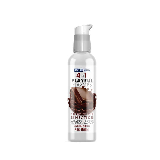 Swiss Navy 4 In 1 Chocolate Sensation Flavoured Water Based Lube 4oz