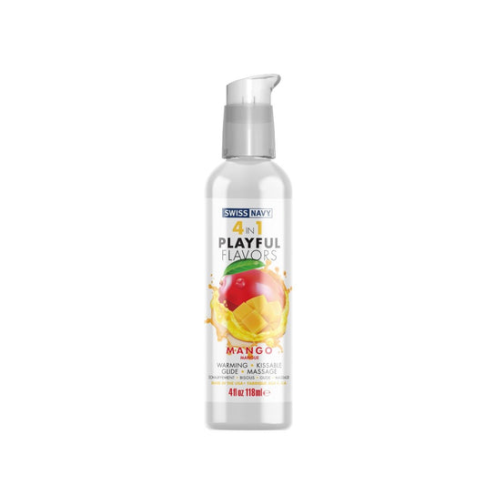 Swiss Navy 4 In 1 Mango Flavoured Water Based Lube 4oz