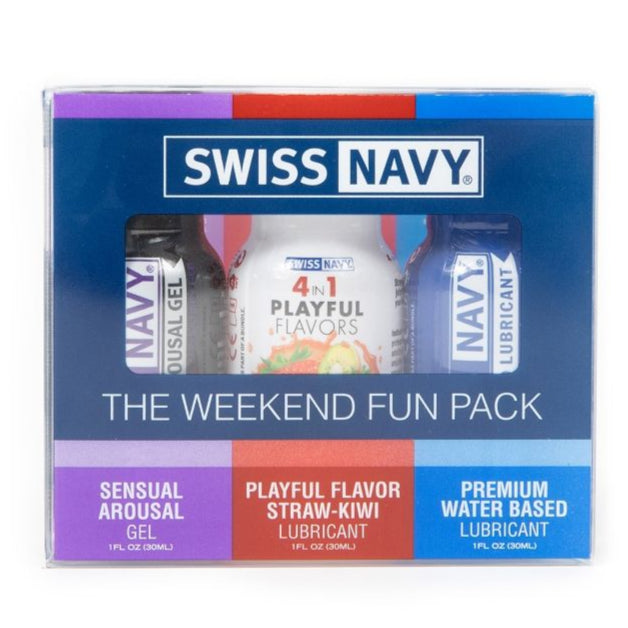 Swiss Navy The Weekend Fun Pack Flavoured Lube 3 Pack 1oz