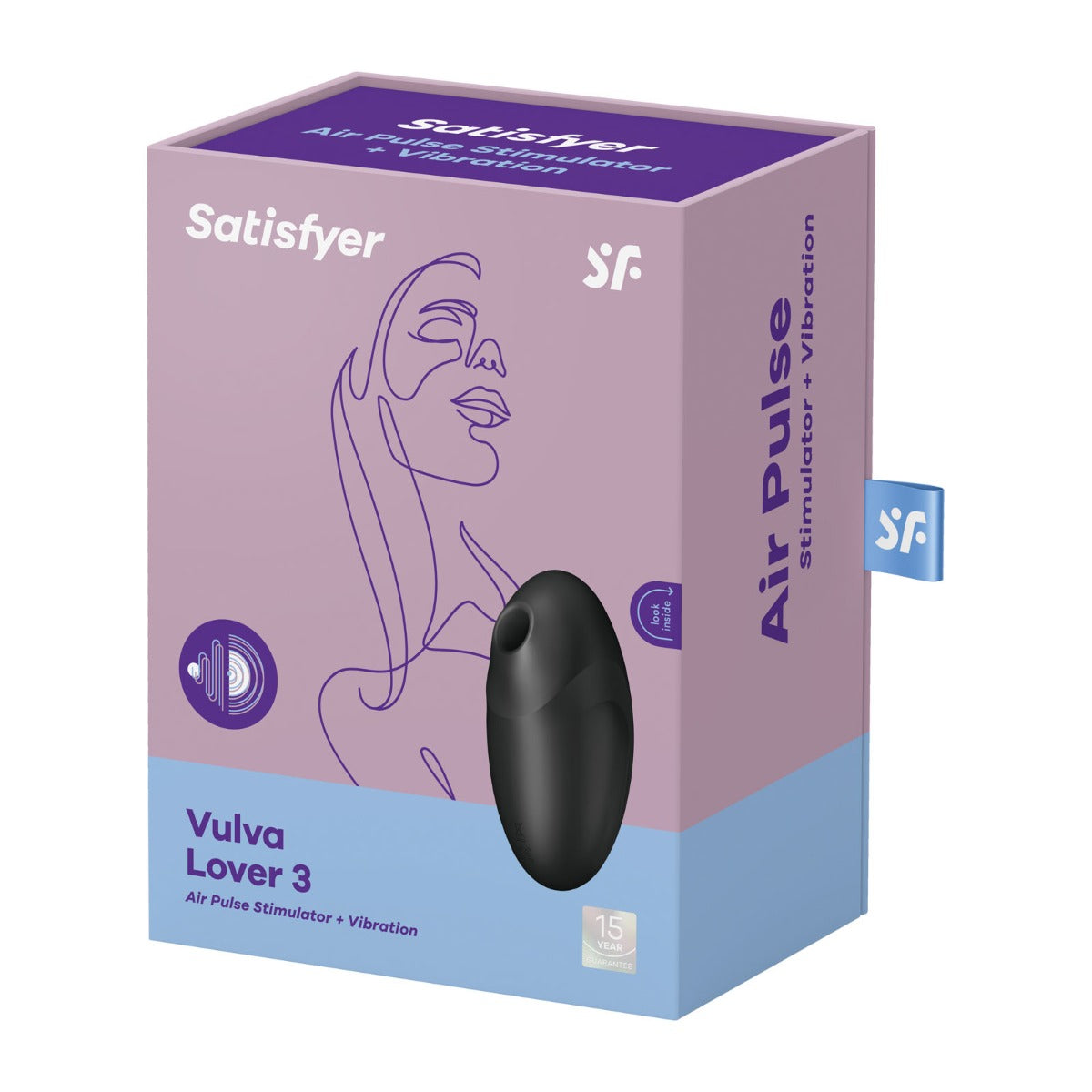 Satisfyer Vulva Lover 3 Air Pulse & Vibration- Black