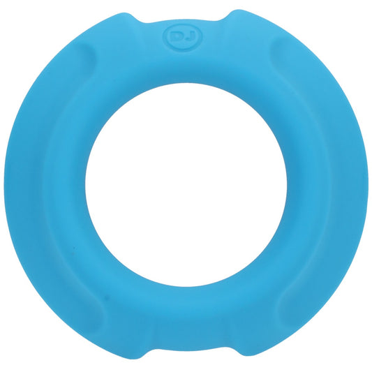 OptiMALE FlexiSteel Silicone Metal Core Cock Ring Blue 35mm