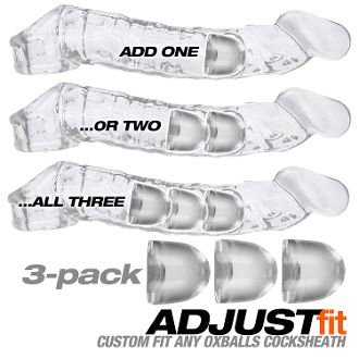 OXBALLS ADJUSTFIT Insert 3 pack clear