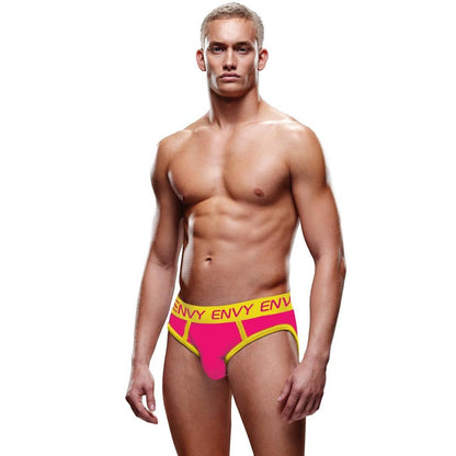 SOLID ENVY JOCK - PINK/YELLOW - M/L