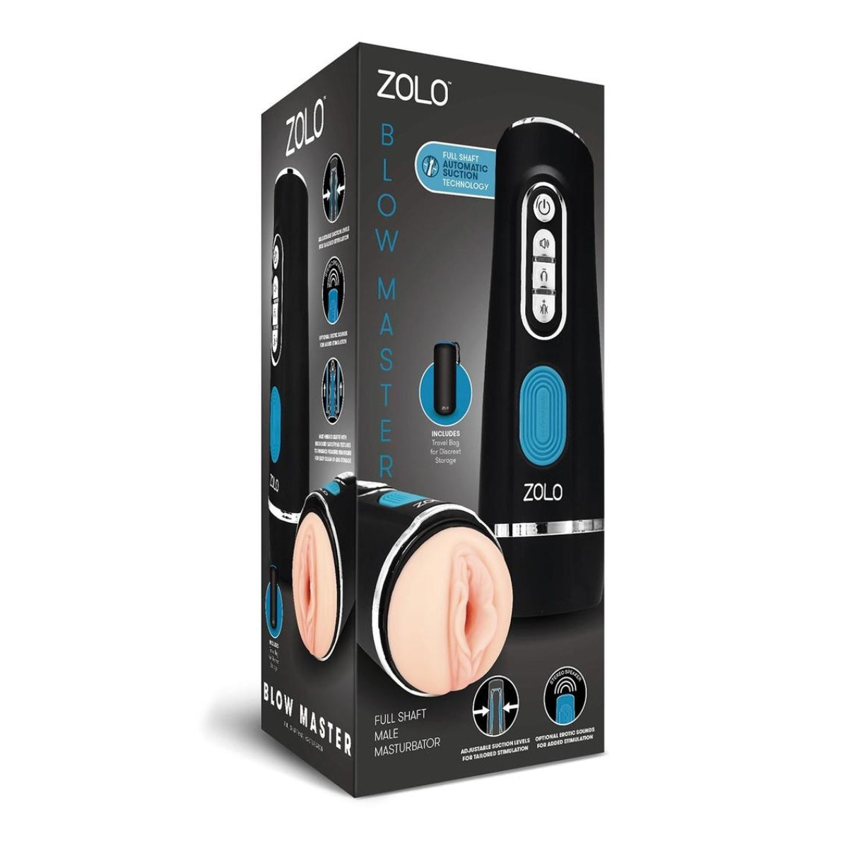 Zolo Vibrating & Suction Multi Function Blow Master Masturbator