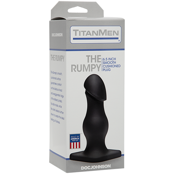 TitanMen The Rumpy Cushioned Butt Plug Black (6.5")