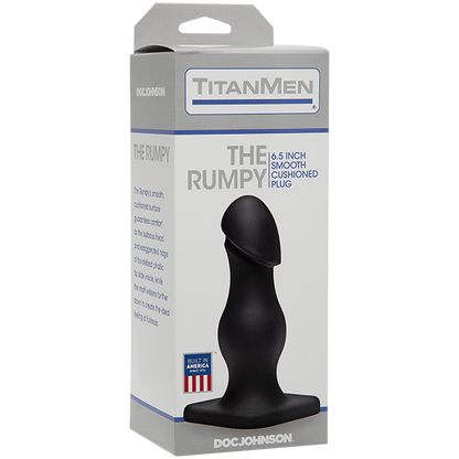 TitanMen The Rumpy Cushioned Butt Plug Black (6.5")