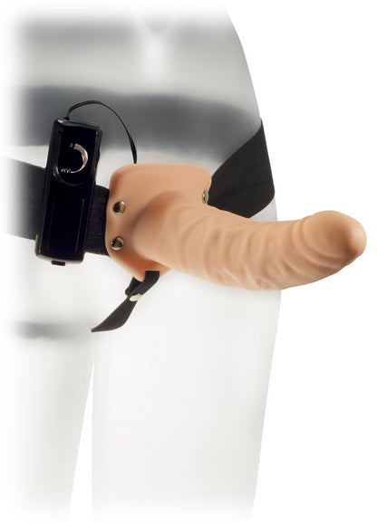 Me You Us The Extender Plus Vibrating Hollow Strap On Flesh