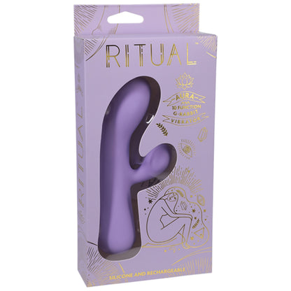 Doc Johnson Ritual Aura Rechargeable Purple Silicone Rabbit Vibe