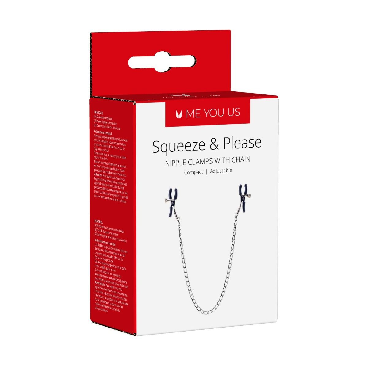 Me You Us Squeeze N Please Nipple Chain Silver