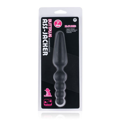 Nanma Dark Stallions Silicone Dual Butt Plug Black 7in