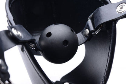 Pup Puppy Play Hood + Breathable Ball Gag