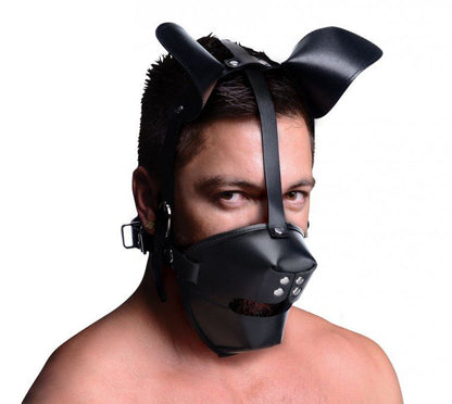 Pup Puppy Play Hood + Breathable Ball Gag