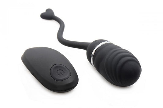 O-Bomb Rechargeable Remote Control Egg Vibrator - Black