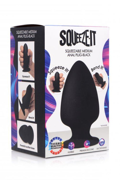 Squeezable Silicone Anal Plug - Medium