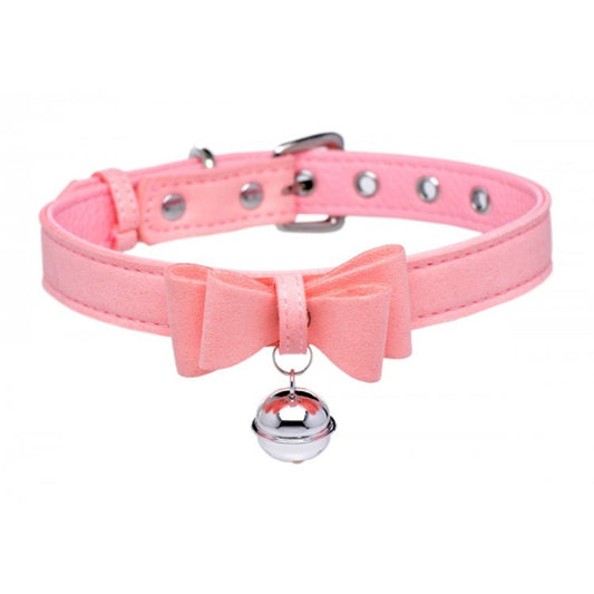 Master Series Sugar Kitty Cat Bell Collar Pink Silver