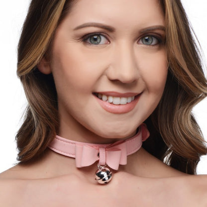 Master Series Sugar Kitty Cat Bell Collar Pink Silver