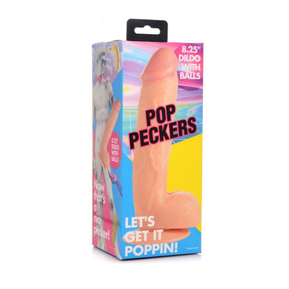 Pop Peckers Dildo With Balls Light (8.25”)